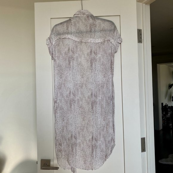 Gentlefawn White Short Sleeve Long Button Down/Coverup - Picture 5 of 5